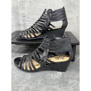 Women's Mti Design Moira Wedge Sandals Over Ankle Strap Style w/side closure NWB